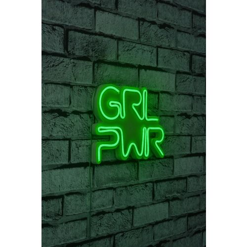 Wallity Ukrasna plastična LED rasvjeta, Girl Power - Green slika 10