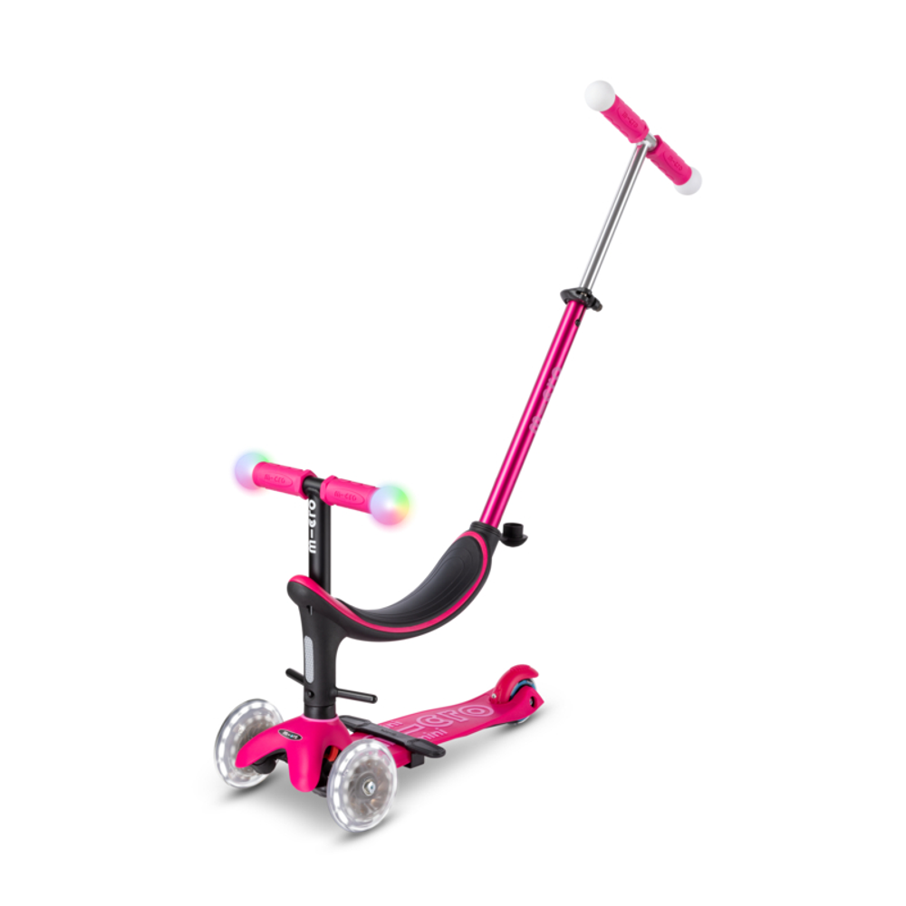 Micro Romobil Mini2Grow Deluxe Magic LED, Pink slika 1