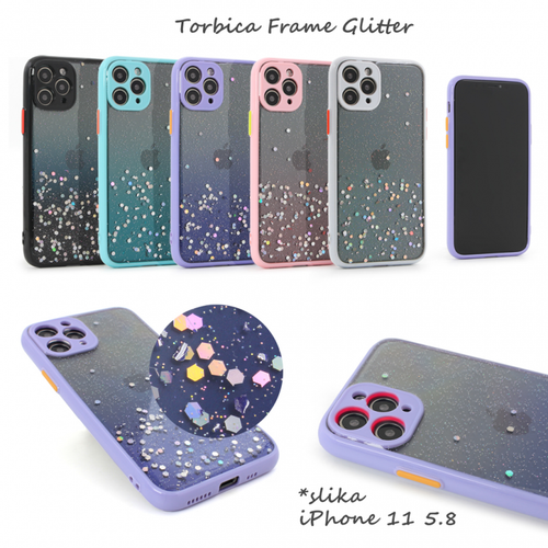 Torbica Frame Glitter za iPhone 12 Pro Max 6.7 crna slika 2