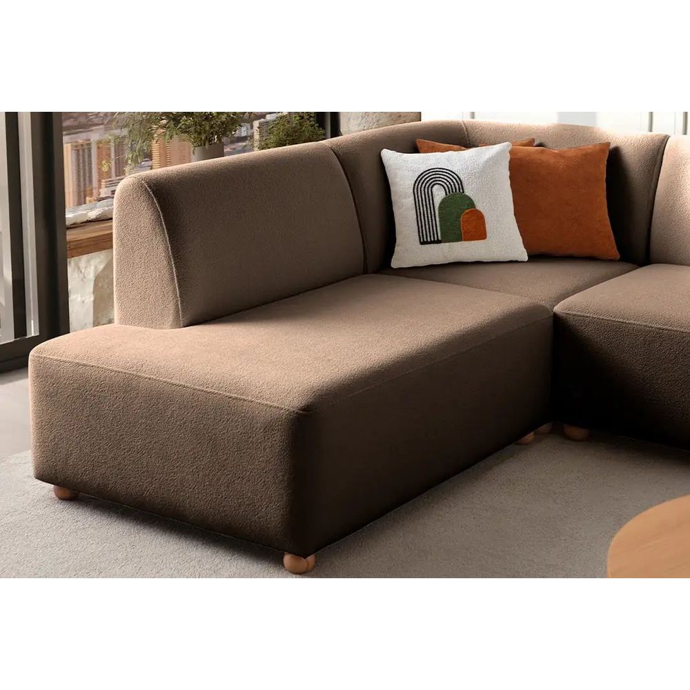 Ugaona Sofa S-Loft Left - smeđa boja slika 6