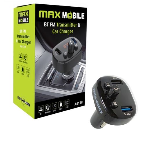 MaxMobile FM transmitter i Auto punjač A6139 2XUSB,3.4A slika 1