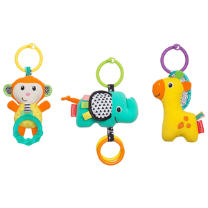 Infantino 206942 Set igračaka Tag Along Travel Pals, 3 kom