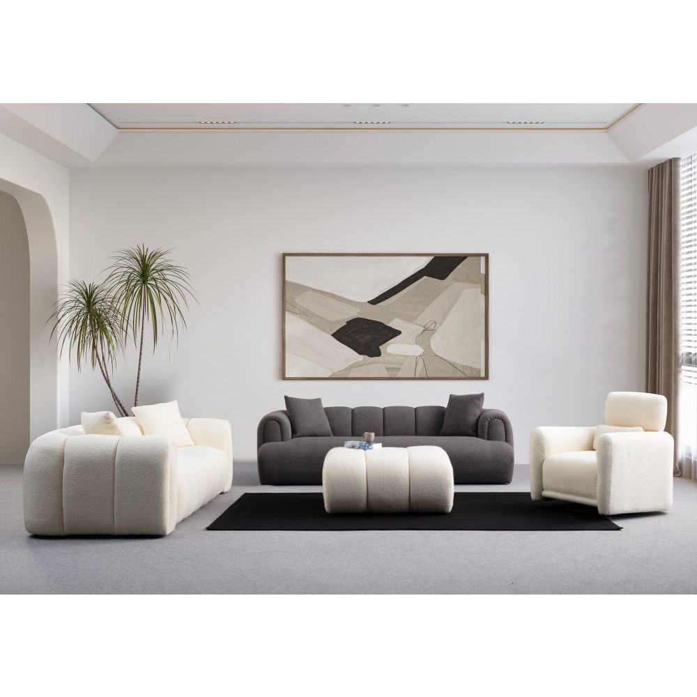 Puffy 3 Plain - Antracitna Troosna Sofa slika 2