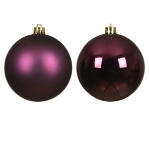 Novogodišnji set kugli za jelku 4pcs 10cm 022617 - Dark mauve - KMG