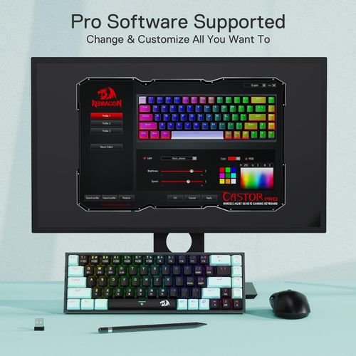 KEYBOARD - REDRAGON CASTOR PRO K631RGB-BG WIRED/WIRELESS slika 6