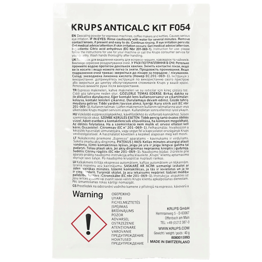 Krups Prah za čišćenje kamenca - F054001A slika 1