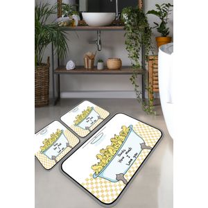 Ducks Multicolor Bathmat Set (3 Pieces)