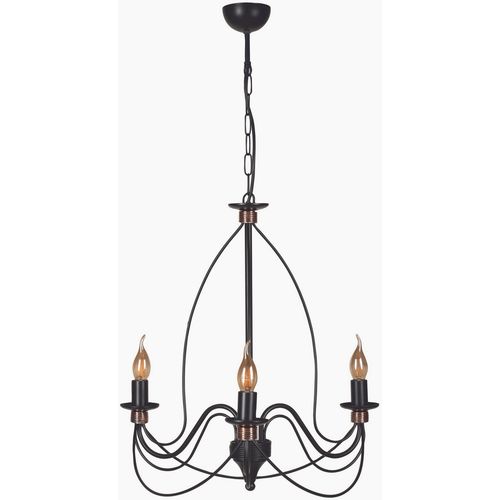 Berfin 3 Lü Siyah Rustik Multicolor Chandelier slika 2