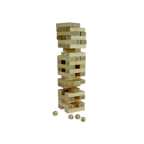 Društvena drvena igra Jenga s brojevima Wood Toys slika 4