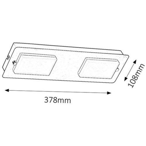 Rabalux Ruben plafonska lampa LED 2x4,5W IP44 Kupatilska rasveta slika 4