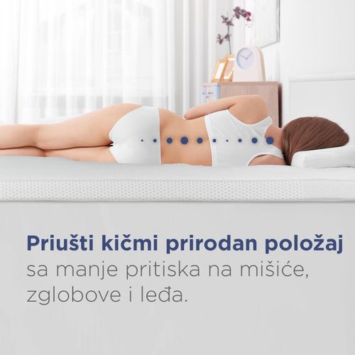 Naddušek/prostirka Hitex MemoSilver 5+2 Memory white 90x190 cm slika 4