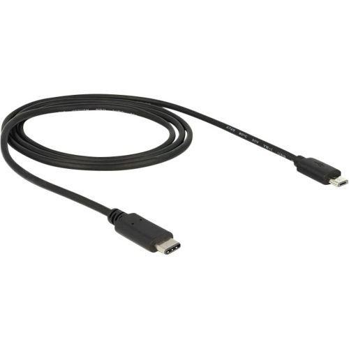 Delock USB kabel USB 2.0 USB-C® utikač, USB-Micro-B utikač 1.00 m crna  83602 slika 2