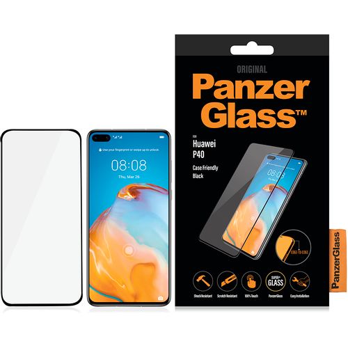 Panzerglass zaštitno staklo za Huawei P40 case friendly black slika 1