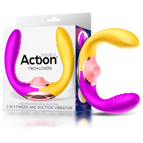 Action Two Lovers Couples Vibe 3 u 1 stimulator slika 1