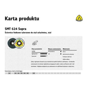 Klingspor brusni disk za nehrđajući čelik, izbočen 125mm P 80 SMT624 Supra, 10 + 2 kom