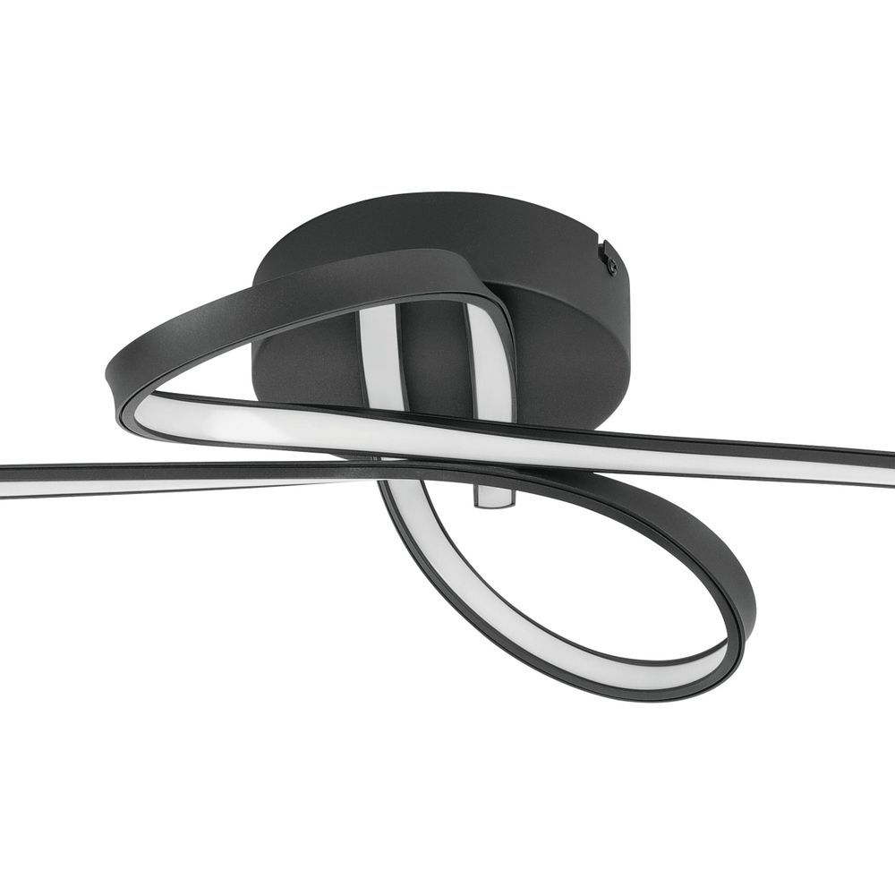 Eglo Selvina 1 zidna/stropna LED lampa, 23W, d-690, aluminij crno-bijela slika 5