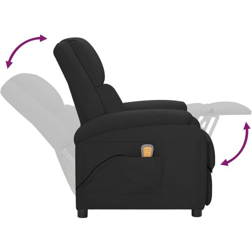 Masažna stolica od umjetne kože crna slika 67