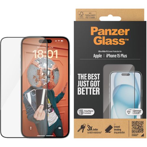 Panzerglass zaštitno staklo za iPhone 15 Plus ultra wide fit slika 1