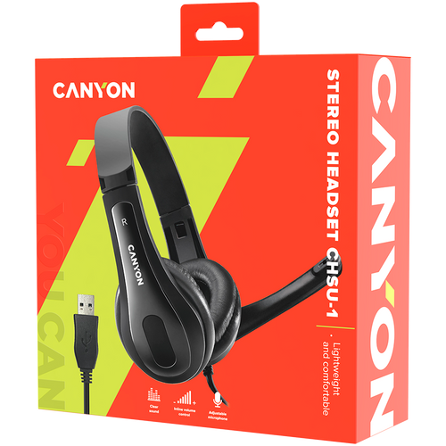 CANYON CHSU-1 basic PC headset with microphone slika 5