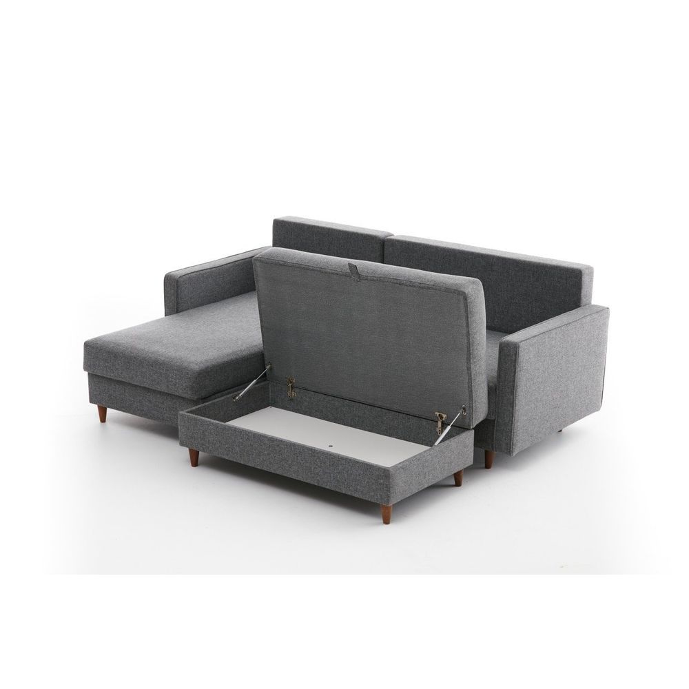 Eva Left - Grey Ugao Sofa u Boji Sive slika 9