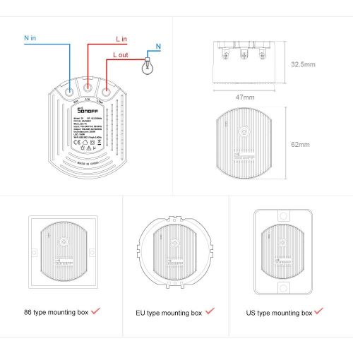 SONOFF Wi-Fi prekidač za zatamnjivanje D1 s RF upravljanjem slika 5