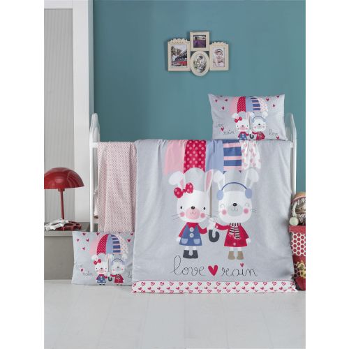 Colourful Cotton Komplet posteljine za bebe od ranforcea Loverain slika 1