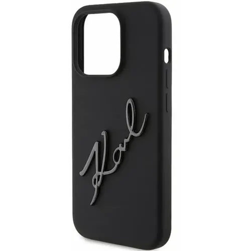 Originalna KARL LAGERFELD Hardcase maskica za iPhone 15 Pro Max (Silikonski Karl Script Logo / crna) slika 5