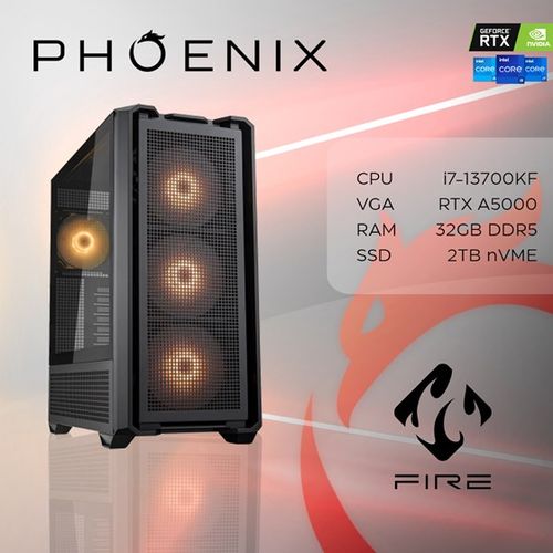 Računalo Phoenix FIRE PRO Y-703 Intel i7-13700KF/32GB DDR5/NVME SSD 2TB/RTX A5000/NoOS slika 1