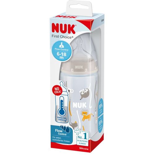 NUK Flašica First Choice+ sa indikatorom temperature 300ml 6-18mj, Safari - Neutral slika 3