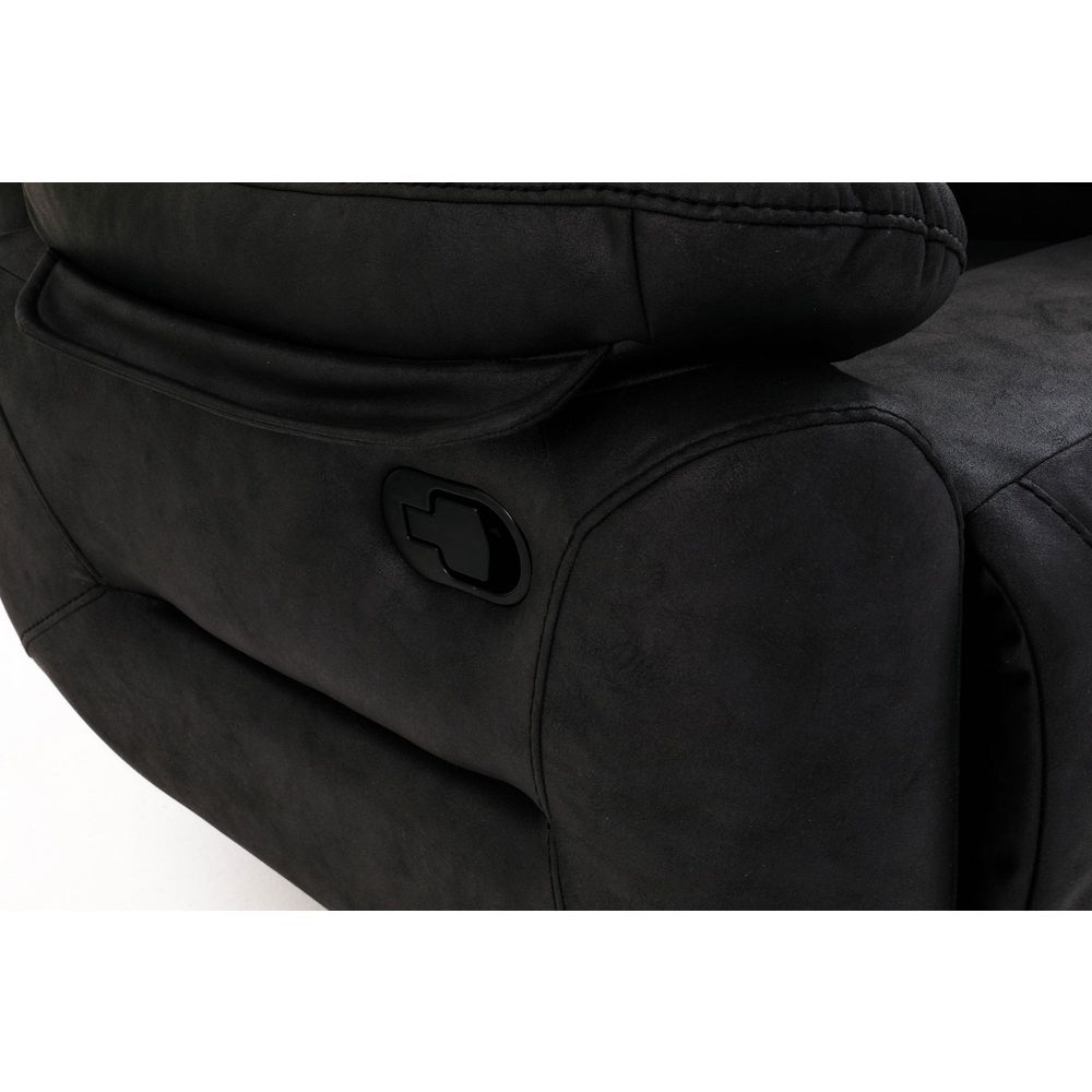 Recliner Comfort Manuel - Crni slika 5