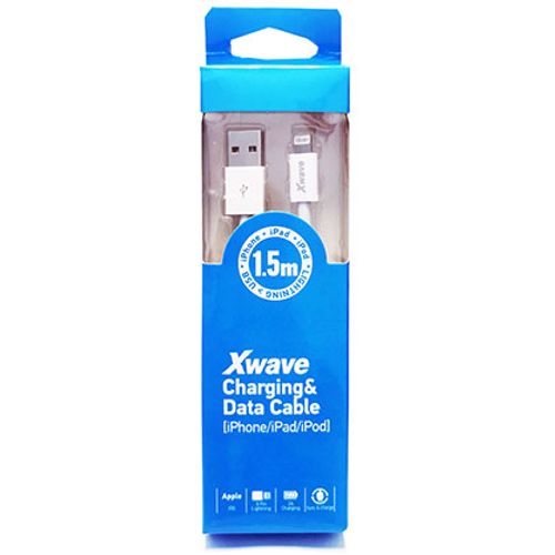 Xwave Kabl USB IPHONE 1.5M 3A USB2,lightning,blister bela slika 2