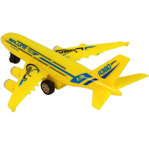 Putnički avion sa svjetlosnim efektima žuti slika 4