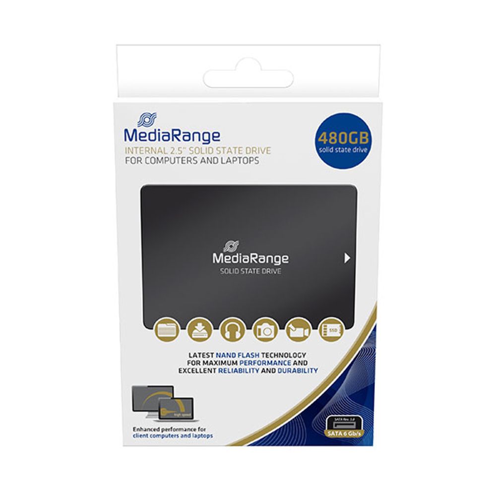 MediaRange 2,5“ SSD 480GB SATA, black , MR1003 slika 1