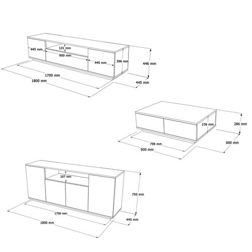 FR18-AA Atlantic Pine
Anthracite Living Room Furniture Set slika 8