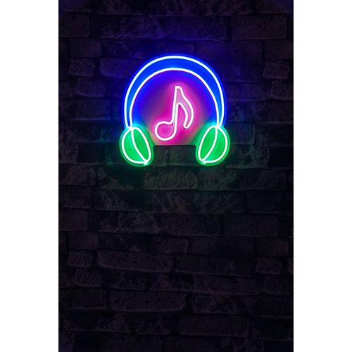 Wallity Ukrasna plastična LED rasvjeta, Music Sound Headphones - Pink slika 2