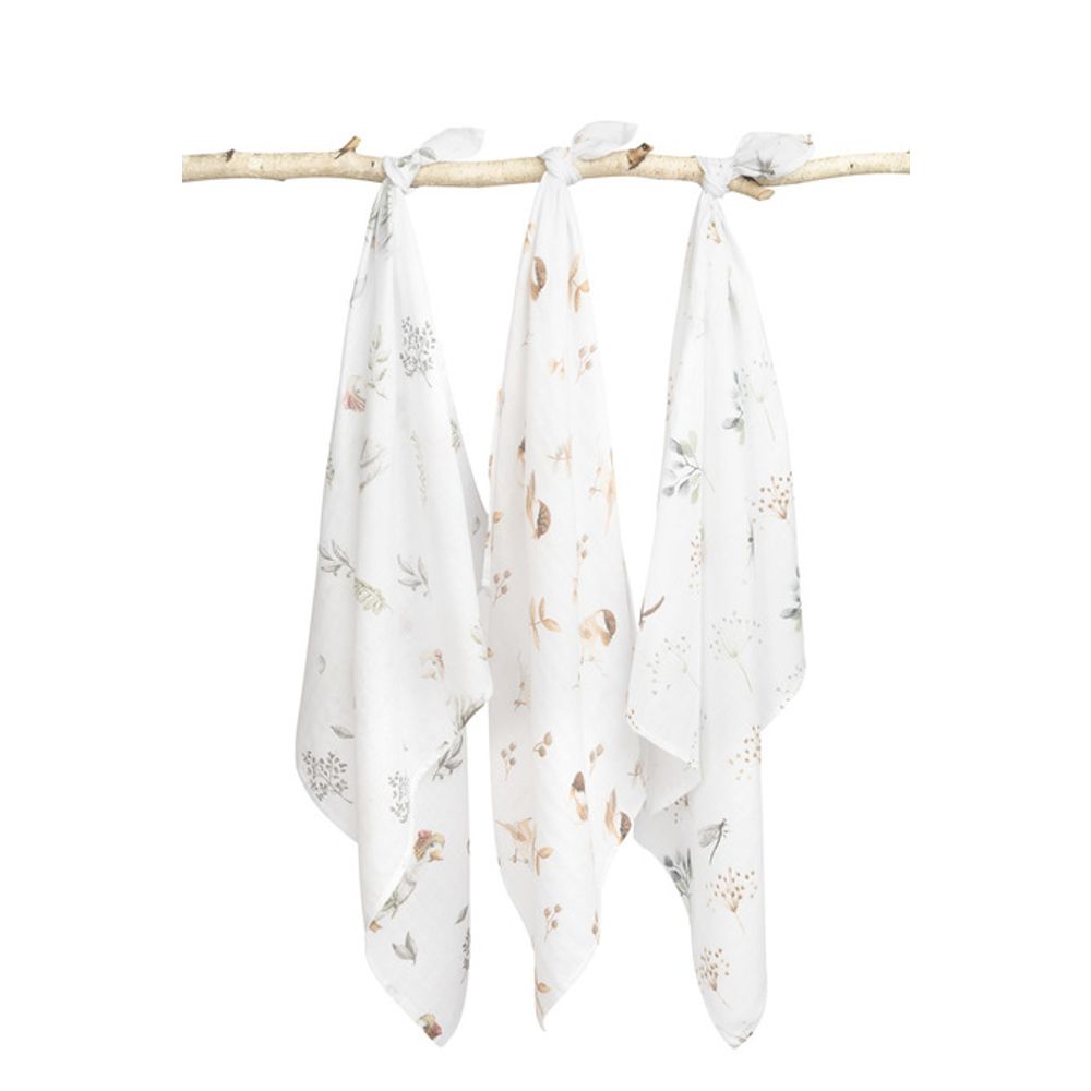 Muslin pelene 3 kom – bijela slika 2