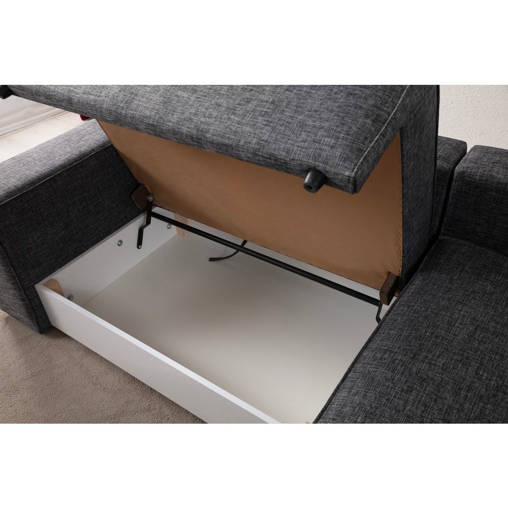 Pırlo Kutni Sofa na Razvlačenje - Tamno Siva slika 13