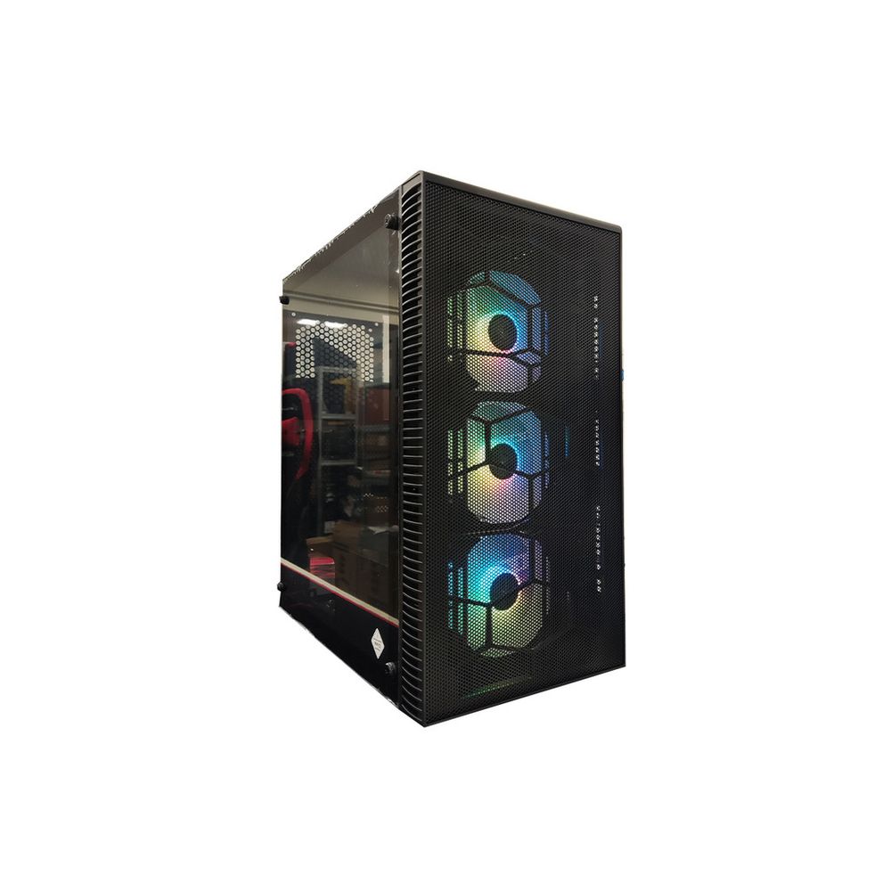IG-MAX X3804-A06 GIANT MESHcase, E-ATX. 3x12cm RGB fan3xUSB, audio panel slika 1