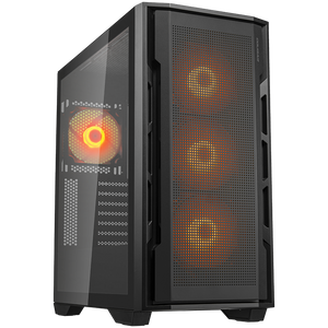 COUGAR Uniface RGB Black PC Kućište - Mid Tower s Mesh Prednjim Panelom i 4 x 120mm ARGB Ventilatora