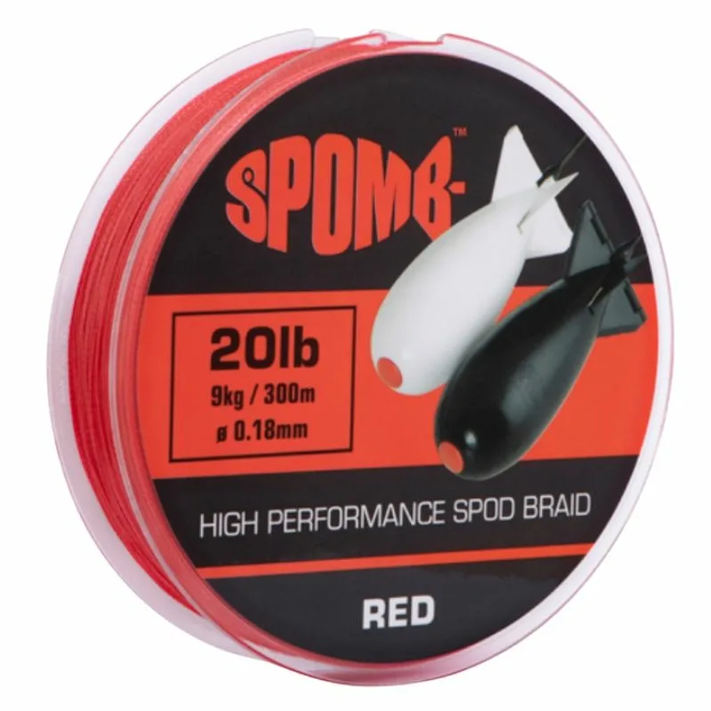 Spomb Braid 300m 9kg 20lb RED 0.18mm (DBL001) slika 1