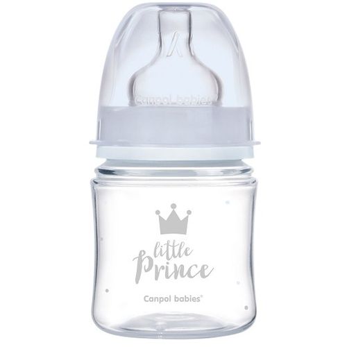 Canpol baby flašica 120ml široki vrat, pp - royal baby - plava slika 1