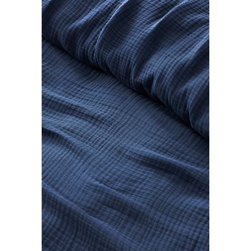 Muslin - Navy Blue (220 x 250) Navy Blue Double Bedspread slika 2