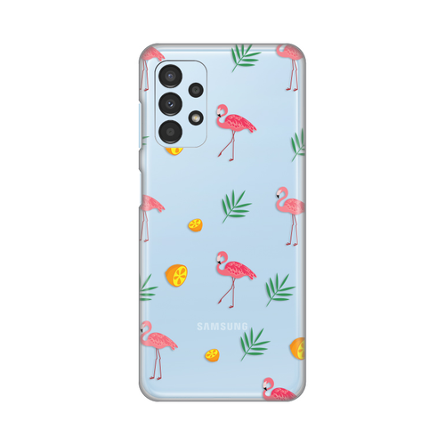 Torbica Silikonska Print Skin za Samsung A135F Galaxy A13 4G Flamingos slika 1