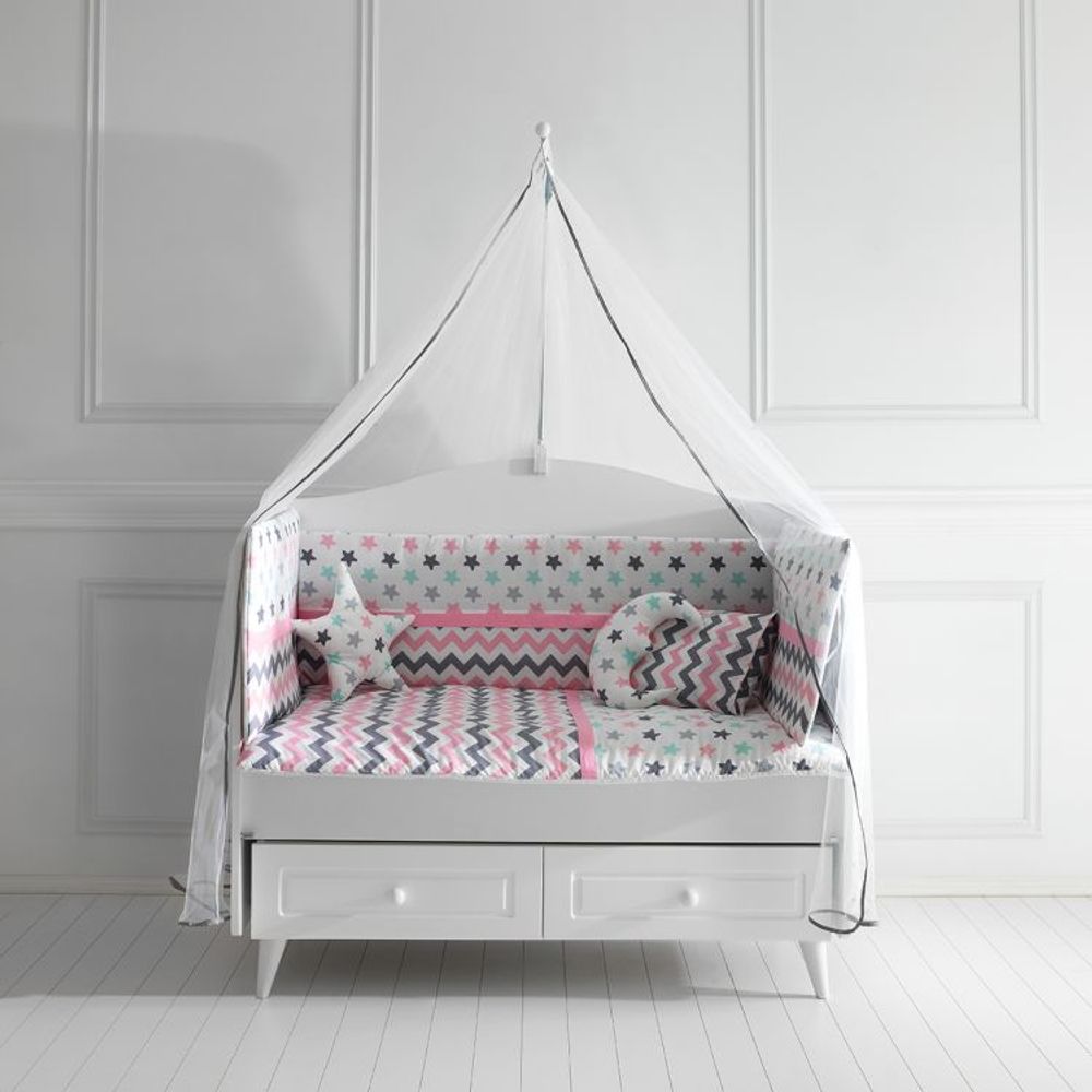 Belis Posteljina za krevetac Stella 120x60cm, Pink slika 1