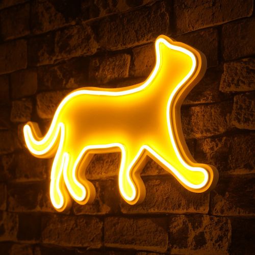 Wallity Ukrasna plastična LED rasvjeta, Kitty the Cat - Yellow slika 8