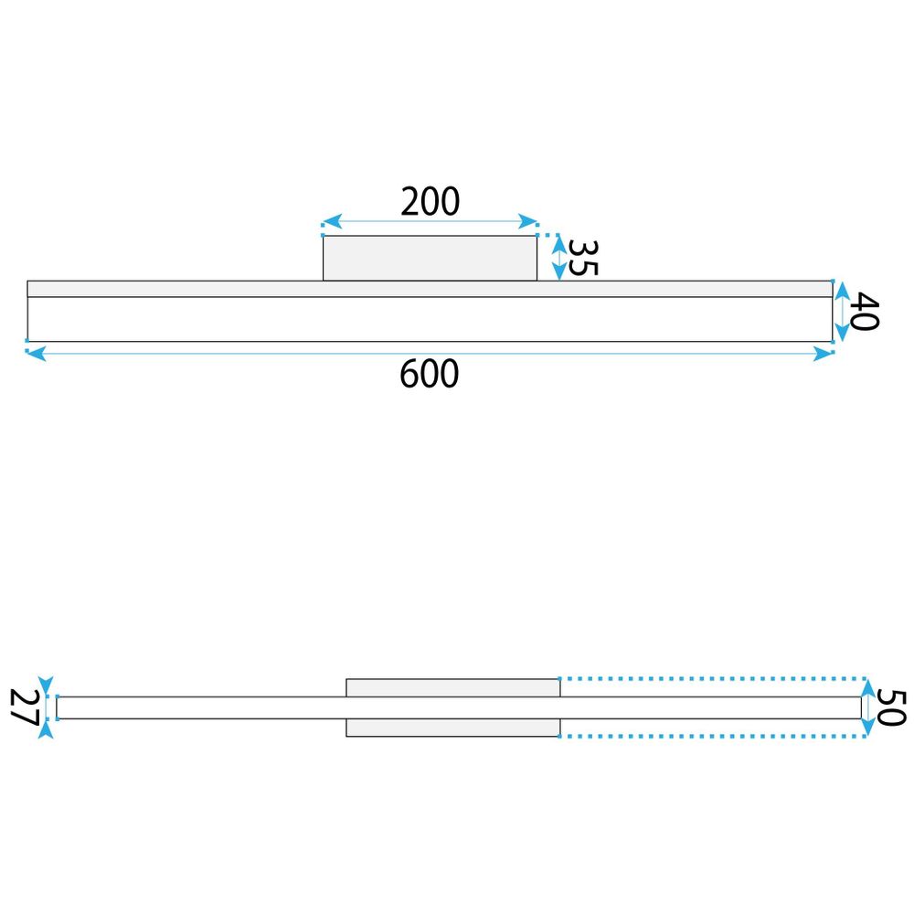 Zidni svijećnjak LED 60CM APP1852-1W BRUSH GOLD slika 11