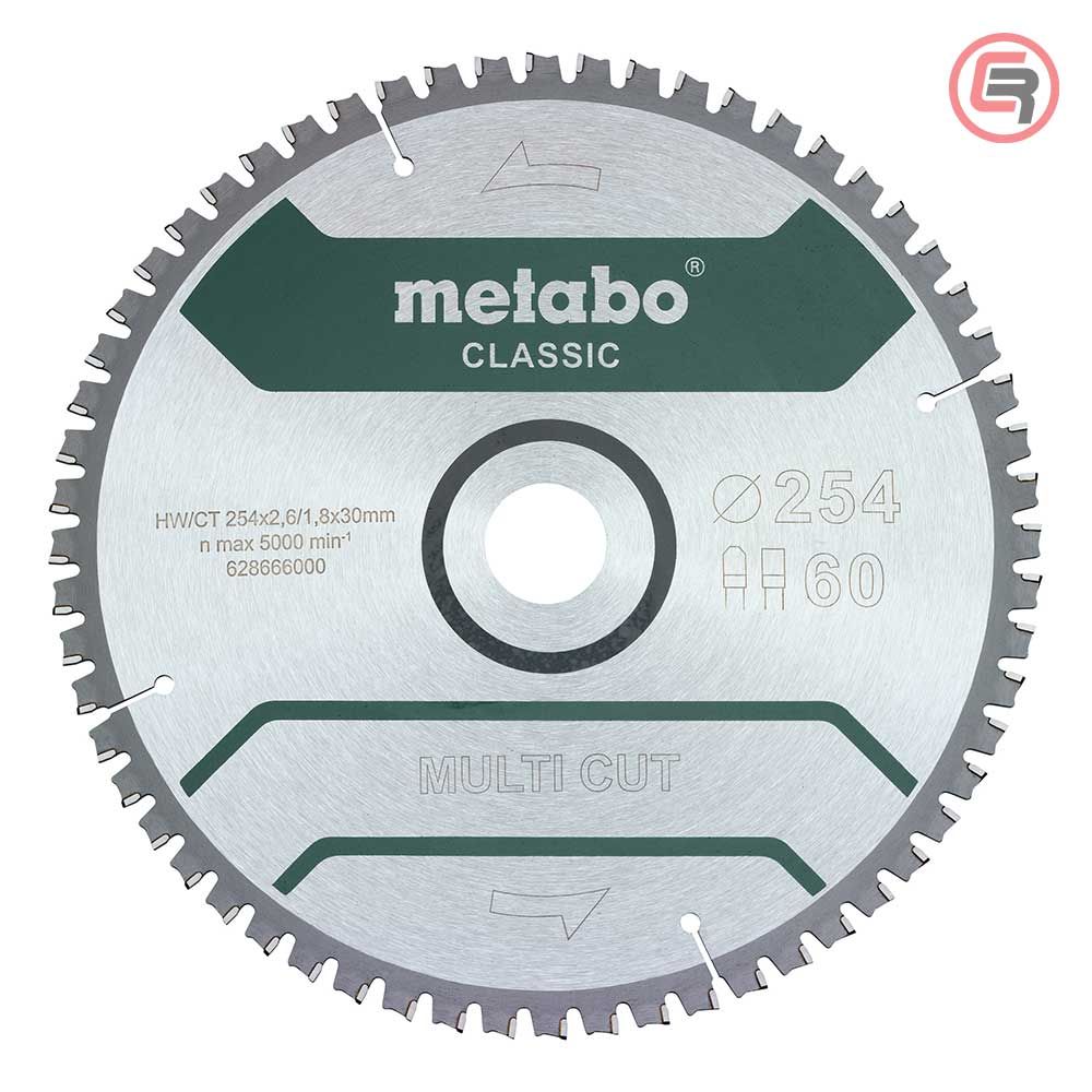 Metabo List Kružne Pile 254 × 2,6 / 1,8 × 30 / Z = 60 Multi Cut Classic – 628285000 slika 1
