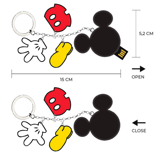 Disney USB Flash Drive 16GB, USB2.0, privjesak za ključ, Mickey - Flash Drive Mickey CHARMS 16GB 2.0 slika 2