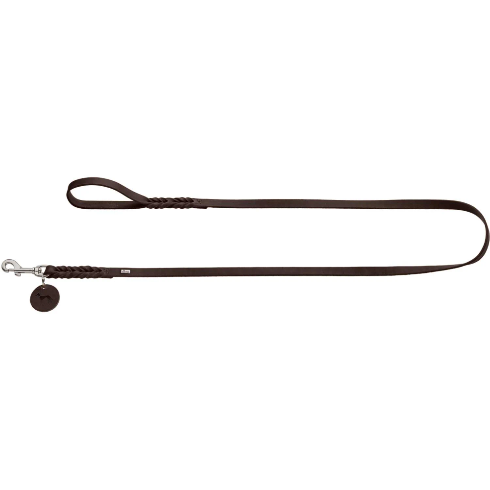 Hunter vodilica za pse Solid Education 11 mm/110 cm, koža tamnosmeđa slika 1