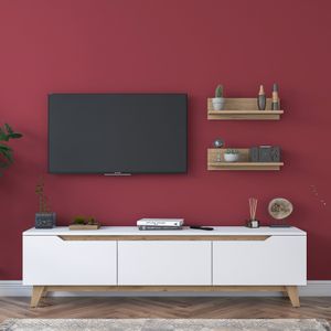 M48 - 2580 White
Walnut TV Unit